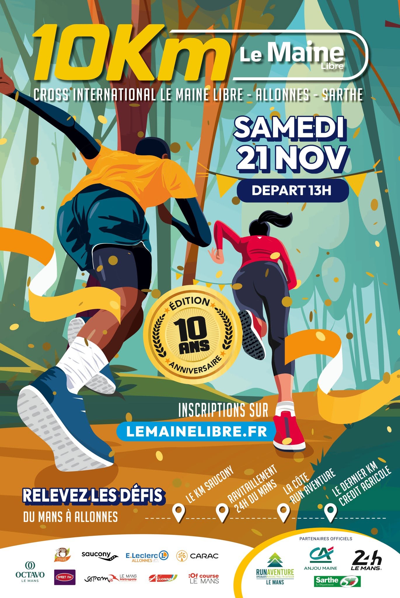 INSCRIPTIONS affiche 10km maine libre 2026